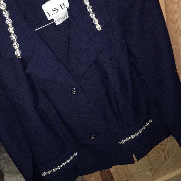 💥$5📍VIntaGE skirt set blazer jacket 80s - Picture 4 of 11